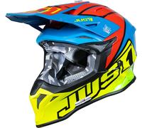 Just1 J39 Thruster Casco de motocross, rojo-amarillo, tamaño L para Hombres