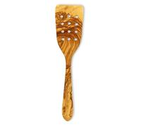 Justa La Fusta | Pala de Madera Con Agujeros | 30x7,5cm | De Olivo, Fabricado Artesanalmente en España | Espátula | Utensilios Cocina | Ideal Para Servir