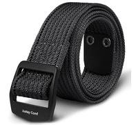 Justay Comf Cinturón Hombre Nylon Resistente con Hebilla Metálica,125cm Largo x 3.8cm Ancho,Ajuste Seguro para Senderismo,Viajes y Uso Diario