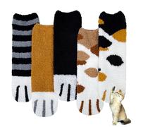 Justay Sowarm Calcetines Mujer Invierno Termicos Suaves Esponjosos Cálidos Cómodos Forro Coral Calcetines Regalos Navidad para Niñas Talla 37-42, 5 Pares