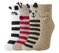 Justay Sowarm Calcetines Termicos Invierno Mujer Calcetines gruesos acogedores Calcetines Esponjosos Y Suaves Navidad Lindos Calcetines Regalo de Dama