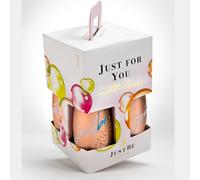 JustBe Piccolo frizzante Piccolo - Set de regalo sin alcohol (4 x 0,2 l, caja de regalo, color rosa, blanco y blanco)