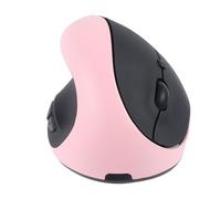 Justdfine Ratón vertical recargable para zurdos, inalámbrico, ergonómico, color rosa