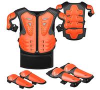 JUSTDOLIFE5 Piezas de protección de Moto para niños, Rodillera, Transpirable, Equipo Creativo para Moto Cross Infantil para Todo Terreno Ciclismo esquí Patinaje