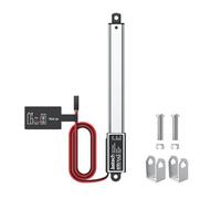 Justech 100mm Actuador Lineal 4'' 32N Mini Motor Lineal 12V para Apertura de Puertas Eléctricas de Automóviles RV Maquinaria Industrial Agrícola Barcos de Limpieza Carga Ventanas Médicas-Plata