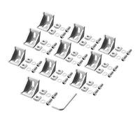 Justech 10Pcs 4040 4080 Soporte de Montaje en Esquina Forma de L Ángulo Recto Junta Corchete Sujetador Hardware para el Hogar Soporte de Esquina de Aluminio con Tornillos 39x39x35mm