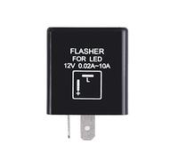 Justech 2-Pin DC 12V Moto Relé Intermitencia Flash LED Indicador de Señal Resistor Flasher Relay Motocicleta