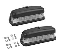 Justech 2PCs 6LED Luces de Matrícula para Coche LED Lámpara de Placa para Remolque de 12V 24V Impermeable IP67 Iluminación de Placa de Matrícula con E-Mark para Coche Remolque Camión Camioneta