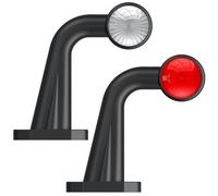 Justech 2PCS Luces de Marcador Lateral LED,10-30V Luces de Galibo para Remolque,Luz Lateral Homologado E-Mark,Impermeable IP65,2 Lados 2 Colores para Remolque/RV/Camion