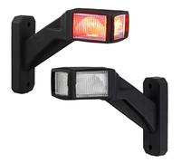 Justech 2x Luces de Galibo LED,Piloto Galibo Forma de Cuerno Homologado E-Mark,Impermeable IP65 para 12-30V Remolques/Camiones/Caravanas