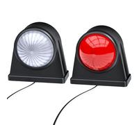 Justech 2x Luces de Galibo para Remolque 12V/24V,8LED Luz Posición Homologado E-Mark,Impermeable IP65,Luces Laterales de 2 Colores para Remolque/RV/Camion