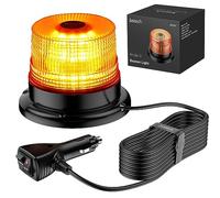 Justech 40W Rotativo Luz LED Estroboscópica Impermeable IP67 Luz Emergencia Coche Homologada 7 Modos de Flalsh con 5m Cable para 12V/24V Vehículo Camión Remolque Tractor