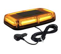 Justech 6-COB LED 60W Luz de Advertencia de Emergencia del Coche Faro de Peligro Ámbar 7 Modos Luces de Barra Luz Estroboscópica Impermeable 12V 24V con Base Magnética para Remolque Camión Vehículo