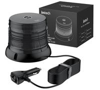 Justech 72LED Rotativo Luz Estroboscópica Impermeable IP67,Luz Emergencia Coche Homologada,6 Modos de Flalsh con 5m Cable para 12V/24V Vehículo Camión Remolque Tractor