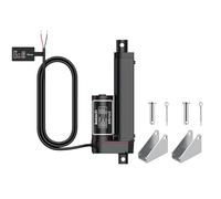 Justech Actuador Lineal 1000N 100mm,12V Motor Actuador Lineal,Impermeable IP65,Aleación de Aluminio para Puerta Eléctrica de Gallinero,Mesa de Oficina Elevable,Motor de Red de Arrastre