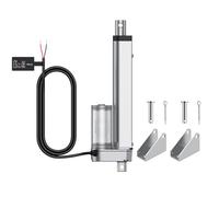 Justech Actuador Lineal 1000N 150mm,12V Motor Actuador Lineal,Impermeable IP65,Aleación de Aluminio para Puerta Eléctrica de Gallinero,Mesa de Oficina Elevable,Motor de Red de Arrastre