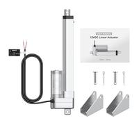 Justech Actuador Lineal Motor 3000N 200mm Actuadores de Movimiento Lineal DC 12V con IP65 Perfecto Para Apertura de Puertas Electrónicas, Médicas, Eléctricas y Aplicaciones de Automatización,etc