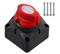Justech Desconectador de Batería 12-48V 275A,Interruptor de Corte Total ON/OFF con Terminales de Cobre, IP45 Impermeable para Coche, Barco, Caravana, RV, ATV, UTV, Camión