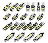 Justech Kit de Bombillas LED Luz de Coche Interior Para el Interior del Automóvil Mapa de la Cúpula Puerta Placa de Cortesía Luces Festón C5W T10 168 194 2825 Xenón Blanco