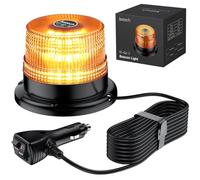 Justech Luz LED Estroboscópica Magnética para Coche IP65 Impermeable 40W Luz de Emergencia Homologada E-Mark luz Intermitente con 5 m de cable para 12/24V Coches Camione,Remolque