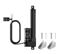 Justech Motor Actuador Lineal 150mm 12V DC,Accionamiento Lineal 3000N 5mm/s,Carrera Máxima 300mm,Bajo Nivel de Ruido,IP65 Impermeable para Elevar Televisores/Mesas/Sofás