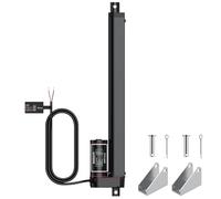 Justech Motor Actuador Lineal 300mm 12V DC,Accionamiento Lineal 1500N 10mm/s,Bajo Nivel de Ruido,IP65 Impermeable para Elevar Televisores/Mesas/Sofás
