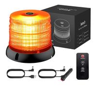 Justech Rotativo Luz 72LED Estroboscópica Homologada E57,Luz de Emergencia Inalámbricas Coche con Mando,Impermeable IP65,6 Modos de Flalsh para 12V/24V Vehículo,Camión,Remolque,Tractor