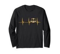 Justice Hall Heartbeat EKG Ley de pulso Justicia Escala Abogado Manga Larga