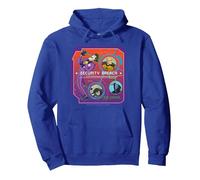 Justice League Action: Animated Series Security Breach Sudadera con Capucha, Unisex para Adultos, Azul Real, M