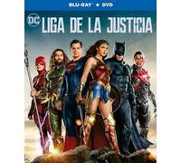 Justice League [Blu-ray + DVD} Featuring Wonder Woman (Gal Gadot), Batman (Ben Affleck), Superman (Henry Cavill), Aquaman (Jason Momoa) and more DC Comics Superheroes [Spanish Artwork]
