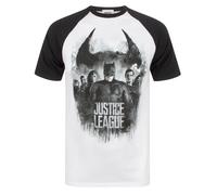 Justice League Camiseta diseño ranglán con silueta de Batman y (NS4412)
