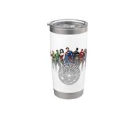 Justice League Circle Crest Vaso térmico de acero inoxidable de doble pared
