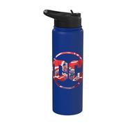 Justice League Cyborg DC Comics Logo Stainless Steel Insulated Water Bottle