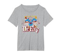 Justice League Dr. Fate Stars Camiseta, Mujer Tallas Grandes, Gris Jaspeado, 2XL Grande