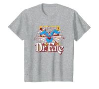 Justice League Dr. Fate Stars Camiseta, Niños, Gris Jaspeado, 3 años