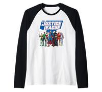 Justice League Modern Line Up Camiseta Manga Raglan