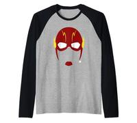 Justice League The Flash Large Face Mask Camiseta Manga Raglan