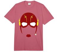 Justice League The Flash Large Face Mask Comfort Colors Adult Heavyweight T-Shirt