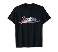 Justice Patriotic Red White Blue American Distressed Camiseta