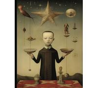 Justice Tarot Card Composition Notebook - 8.5x11 Inches, 120 Wide-Ruled Pages, Vintage & Mystical Journal