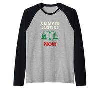 Justicia climática Ahora - Declaración de concientización Camiseta Manga Raglan