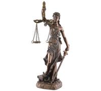 Justicia, diosa romana de la justicia, bronceada, hecha de piedra artificial, colección Veronese