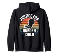 Justicia para el niño no Nacido Retro Pro-Life Sudadera con Capucha