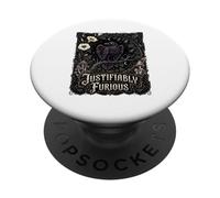 Justificablemente Furioso Cuervo Anti Patriarcado Goth Nouveau Art PopSockets PopGrip Adhesivo