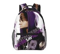 Justin-Bieber Never Say Never - Mochila de viaje unisex para laptop