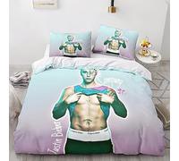 Justin Bieber para Dormitorio Funda Nórdica Impresión 3D Digital Funda De Edredón Y Funda De Almohada Juego De Ropa De Cama con Cremallera Microfibra 3 Piezas Double（200x200cm）