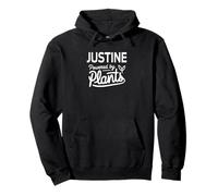 JUSTINE Powered by Plants Personalized Gift For Plant Moms Sudadera con Capucha