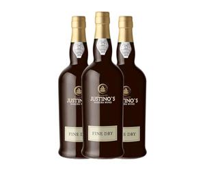 Justino's Madeira Fine Dry Tinta Negra Seco Madeira 3 Años 75 cl Vino generoso (Caja de 3 Botellas de 75 cl)