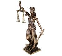 Justitia Veronese - Escultura de Dioses Romanos, 21 cm, Bronce Multicolor