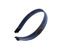 JustMyDress Diadema de mezclilla para bebés y niñas, color azul con lazo, accesorios para el cabello JW013 (juego F)